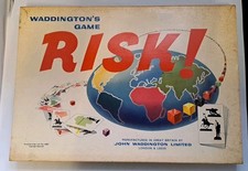 Vintage Original Risk Board Game John Waddington 1960s, White Box Edition