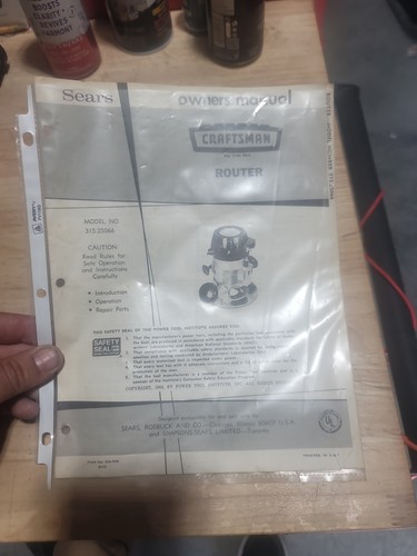 Sears craftsman router owners - sears,