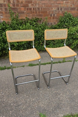 Marcel breuer cesca bar stools - breuer,