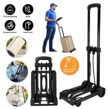 75KG Heavy Duty Portable Folding Hand Sack Trolley Cart Wheel Truck Barrow UK