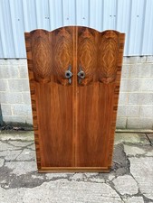 Art Deco Walnut Wardrobe - Fitted Interior - Tallboy Linen press - WE DELIVER 
