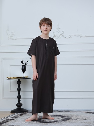 Short sleeve thobe islamic - short,
