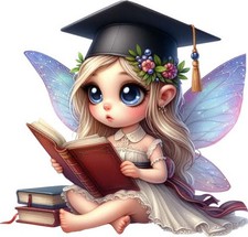 Watercolour Graduation Fairy Wall Art Bedroom Decor Vinyl Sticker Decal 6 Sizes
