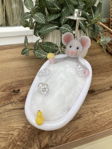 Handmade needle felted mouse - felted,