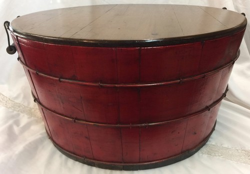 Antique barrel storage box - barrel,