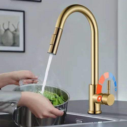 Modern gold kitchen - gold, sink