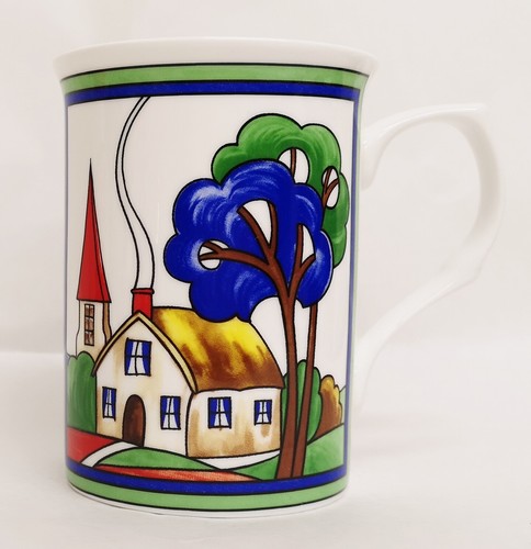 Art deco village mug - art,