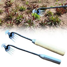 Stainless Steel Hand Weeder Rake Weeding Weed Remover Puller Manual Tool Garden