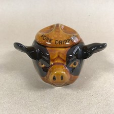 Vintage Studio Szeiler Hand Painted Pig Shaped Pork Dripping Pot