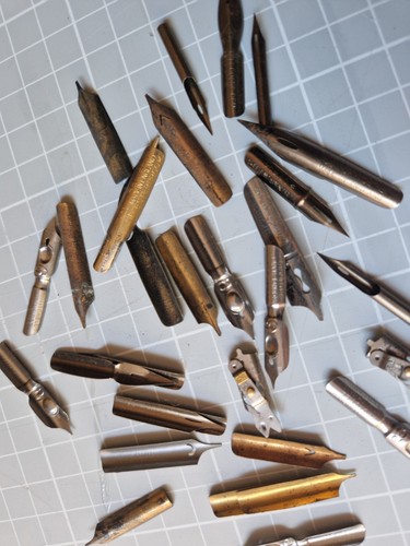 Antique dip pen nibs ink - nibs, vtg