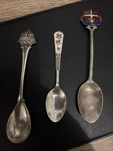 Solid silver vintage spoons - vintage,