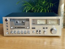 AIWA AD-6400 Cassette Deck  Silver Vintage Japan with full instructions.
