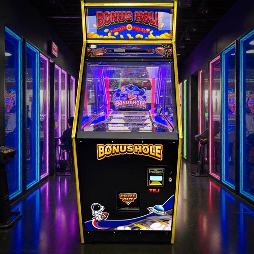 Coin quarter pusher machine - coin, w/