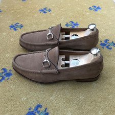 Gucci Loafers Shoes Suede Tan