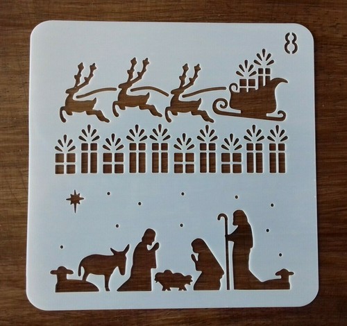Christmas stencil 130mm - 130mm, x