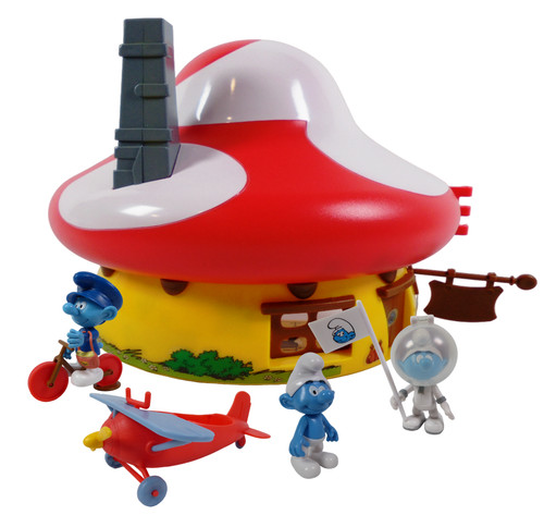 Smurfs house with - smurfs', action