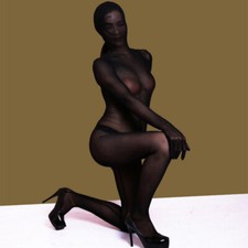 Plus Size Women Full Body Stocking Sheer Bodycon Bodysuit Catsuit ZentaiCostume*