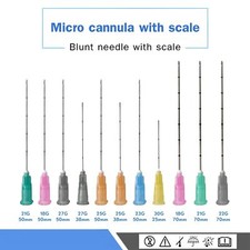 Micro Cannula with Puncture,Blunt Tip for Filler-18g/22g/23g/25g/27g/30g 25/50mm