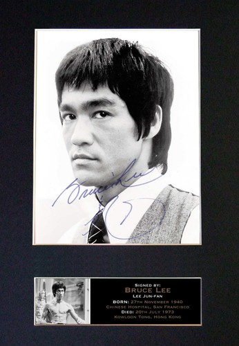768 bruce lee signed print - bruce,