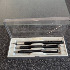 Parker Vector Vintage Set Fountain Pen Roller Bail Pen Pencil Made in UK #6170 