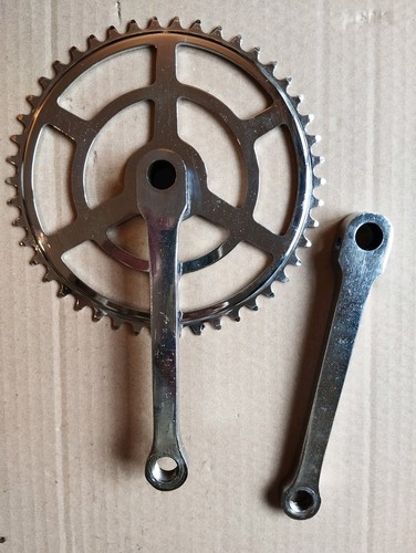 Vintage cottered chrome steel - chrome,