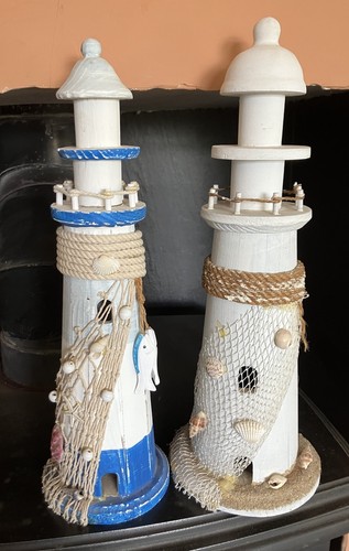 Two decorative lighthouse
