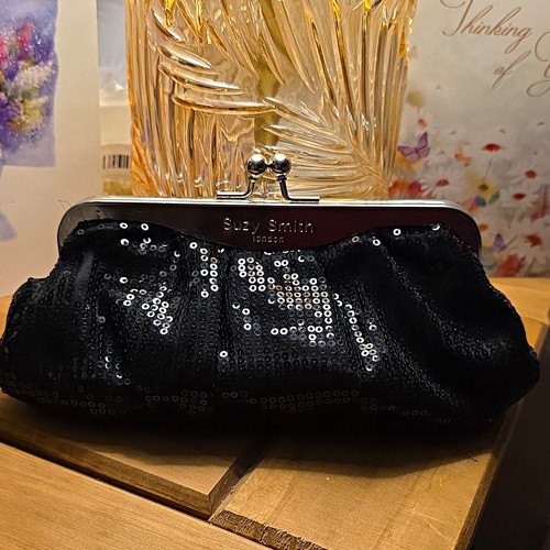 Suzy smith black sequin - smith, clutch