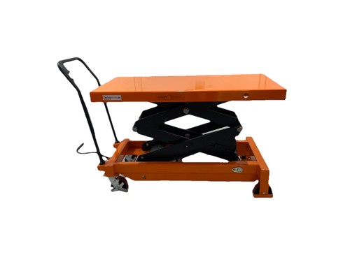 Orange manual mobile scissor - manual,