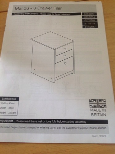 Malibu drawer filer - x,