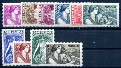 Monaco 1941 247 256 - monaco, mint