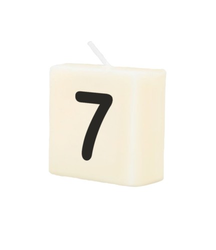 Letter candle - letter, 7