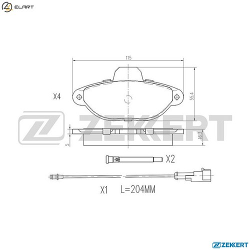 Brake pad set disc - brake,