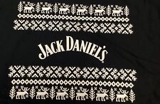 Jack Daniels Pack Of 2 Heavy Cotton Black T Shirts Sz L Winter Reindeer