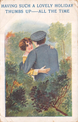 Old comic postcard - h,