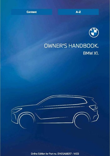 Bmw owners manual - x1,