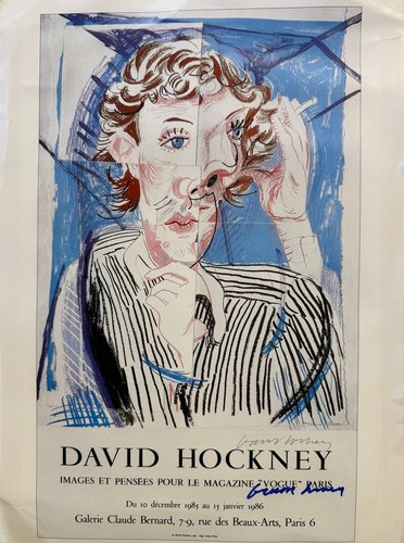 David hockney signed print - hockney-,