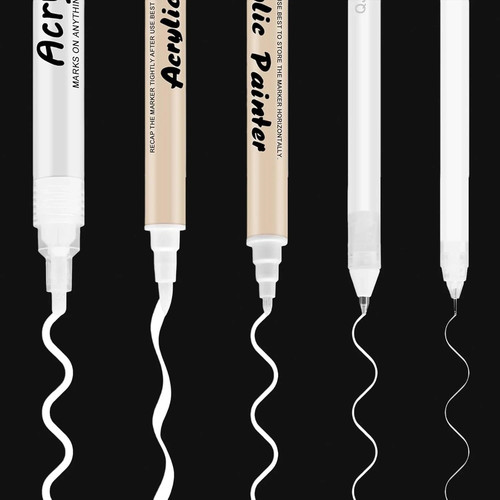 White gel pens 4pcs - white, pens,