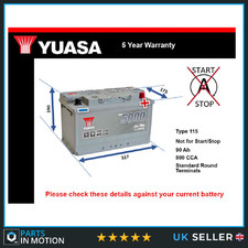 Car Battery YBX5115 Yuasa 115