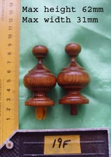 da type 19f - Pair stained wood vienna regulator wall clock FINIALS DIY