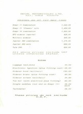 Neval Motorcycles Price List