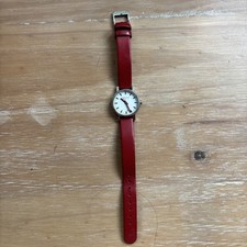 Mondaine evo2 Red vegan Strap  watch. Requires New Battery Fitted