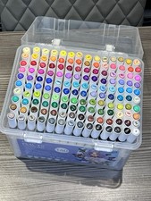 Ohuhu 140 Colours Water-Based Markers, Dual Tip Art Markers Brush Pens for... 