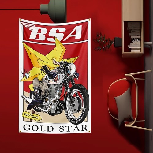 Bsa motorcycle banner flag - bsa,
