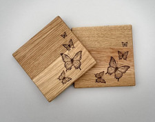 Solid Oak Engraved "Wild