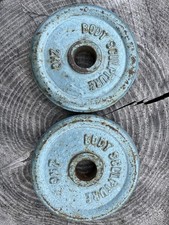 Weight Plates 2x 2kg, Vintage