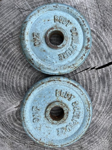 Weight plates 2kg vintage - 2x, 2kg,