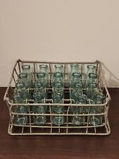 Vintage glass BOTTLES soviet milk/kefir/ 0,25L x20 Ussr bottles&Vintage Crate 