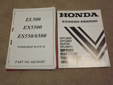 Honda Workshop Manual EL5000 / EX5500 / ES5500 / ES6500 generators + supplement
