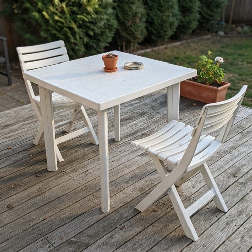 White plastic garden - white, &