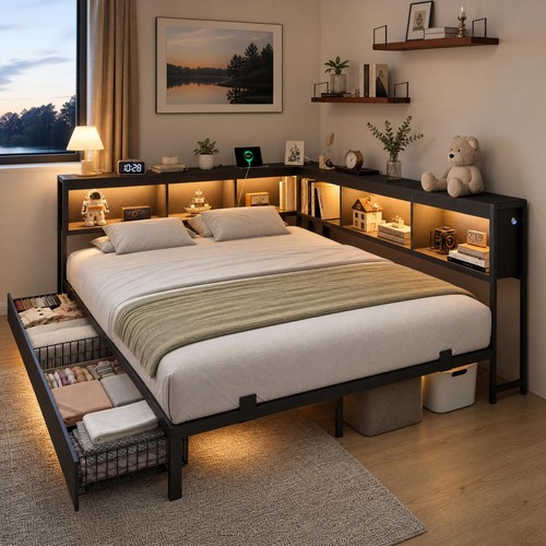 Full corner daybed frame with - full,